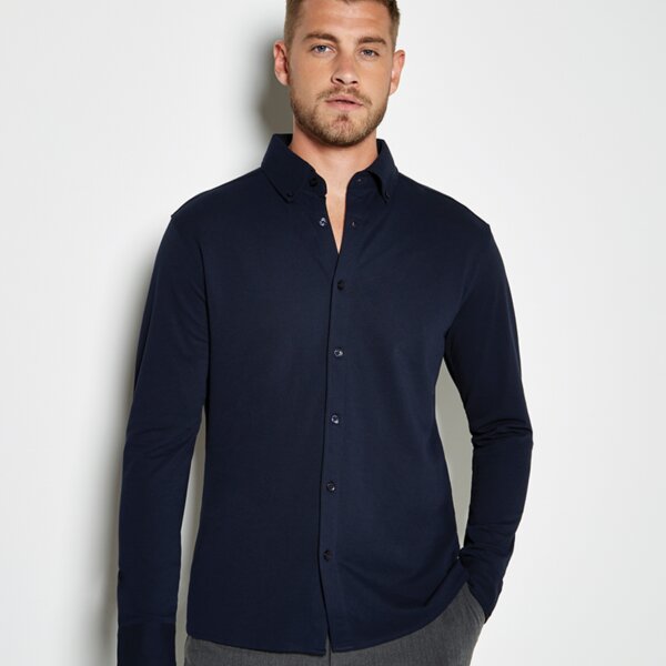 Kustom Kit Long Sleeve Superwash® 60°C Piqué Shirt Thumbnail