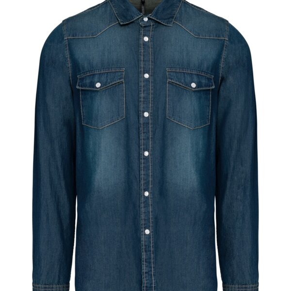 Kariban Long Sleeve Denim Shirt Thumbnail