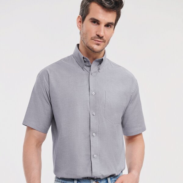 Russell Collection Short Sleeve Easy Care Oxford Shirt Thumbnail
