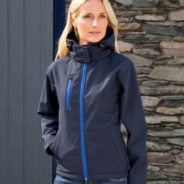 Result Core Ladies Hooded Soft Shell Jacket Thumbnail