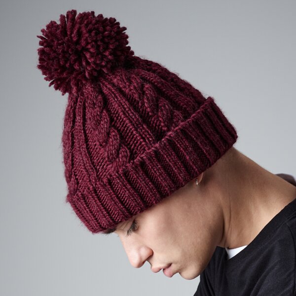 Beechfield Cable Knit Melange Beanie Thumbnail